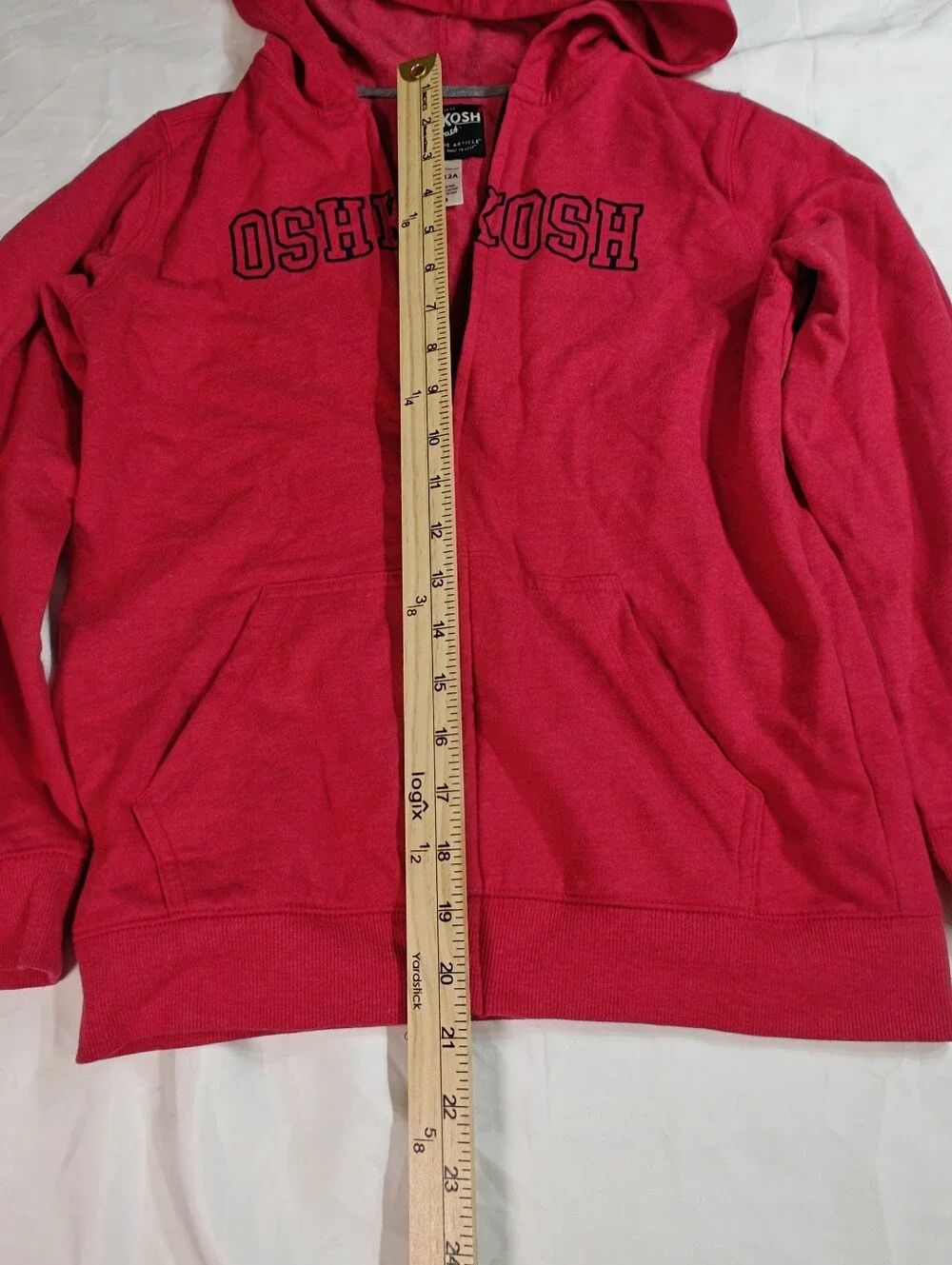 OshKosh B'gosh Bright Red Zip-Up Hoodie with Hood And Pants